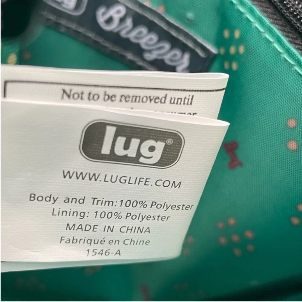 Lug Breezer Bloom Black RFID Crossbody Travel Organizer Bag Excellent Condition
